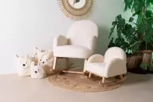 Childhome Rocking Chair Art.BB65182 Teddy Of White Šūpuļkrēsls barošanai
