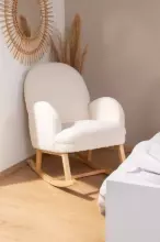 Childhome Rocking Chair Art.BB65182 Teddy Of White Šūpuļkrēsls barošanai