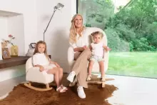 Childhome Rocking Chair Art.BB65182 Teddy Of White Šūpuļkrēsls barošanai