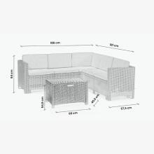 Dārza mēbeļu komplekts Set Colorado Corner brūns