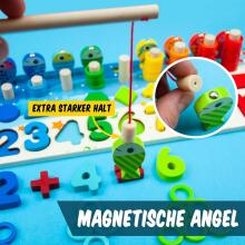 Faerly® Montessori Toy Magnetic Fishing Game  Art.241379 Koka puzle Montessori