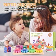 Wooderma Montessori Toy 3 in 1 Art.241381 Koka puzle Montessori