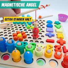 Faerly® Montessori Toy Magnetic Game 5 in 1 Art.241385 Koka puzle Montessori