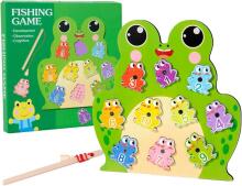 Generisch Magnetic Fishing Games Frog Art.241387 Koka puzle ar magnētiem Vardīte