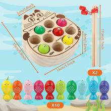 Ukofew Magnetic Fishing Game  Art.241408 Деревянный пазл/рыбалка с магнитами