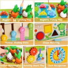 Focenat Montessori Wooden Toy 9-in-1 Art.241410    Деревянный пазл Монтессори