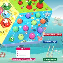 Uping Magnetic Fishing Game Art.241408 Деревянный пазл/рыбалка с магнитами