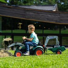 Falk pedaalidega traktor Farm Lander kopa ja käruga