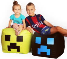 Qubo™ The Cube 50 Minecraft Art.241479 Apple Бин бег (bean bag) пуф