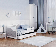 AJK Lili 1608 Crystal Art.241949 Grey  pusaudžu gulta 180x80cm