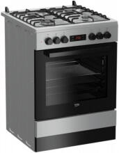 BEKO Cooker FSM62320DSS 60 cm, A, Gas/Electric, LED screen, Inox color/black glass