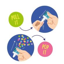 Birthday Fun - confetti popper, set of 4