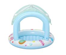 BESTWAY 52638 Inflatable pool with roof and inflatable bottom Candy House 1.04x84