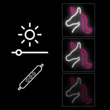 Manta SNL101WH Style Neon Lights Unicorn white-pink