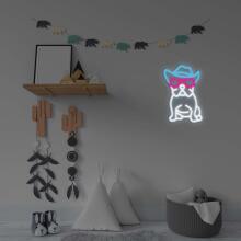 Manta SNL114MT Style Neon Lights Bulldog Dog With Glasses