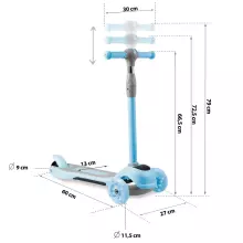 Ricokids Scooter Led Art.765003 Blue Children's scooter higher quality with light effects