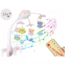 Ricokids Musical Mobile Art.RK-813 Pink Musical carousel with projector