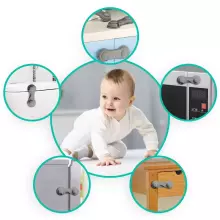 Ricokids  Cabinet Lock Art.798301 Multifunctional blocker (10 pcs.)