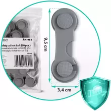 Ricokids  Cabinet Lock Art.798301 Multifunctional blocker (10 pcs.)