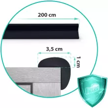 Ricokids Foam Tape Art.798701 Black Protection for sharp corners