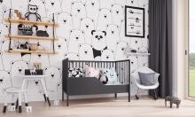 Baby Crib Club Dominik Art.243803 Grey Bērnu kokā gultiņa ar kasti 120x60cm