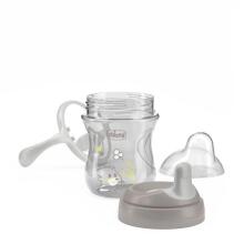 180646 NO-SPILL CUP WITH HARD SPOUT 200ML 6+ GREY