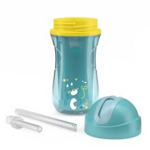 180738 THERMAL MUG 266ML STRAW 14+ TURQUOISE