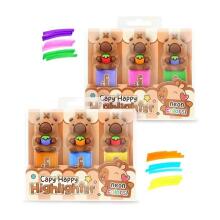 Capybara Happy Life - Happy Capy highlighters, set of 3, 2 assorted