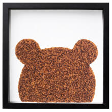 Room Accesories Art.246381 Decorative wall art in frame  "Bear" – fluffy textile panel for kids' room