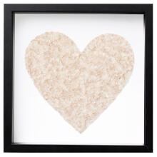 Room Accesories Art.246384 Decorative wall art in frame  "Heart" – fluffy textile panel for kids' room