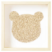 Room Accesories Art.246386 Decorative wall art in frame "Mini teddy bear" – fluffy textile panel for kids' room