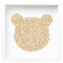 Room Accesories Art.246386 Decorative wall art in frame "Mini teddy bear" – fluffy textile panel for kids' room