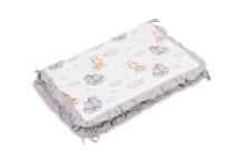BED BUMPER TEDDY GREY