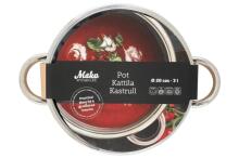 Maku Basic katls ar stikla vāku, tērauds, 3 L, 20 cm