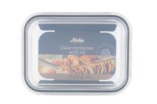 Maku Storage container glass with lid 1,04 L 21x15,5 cm