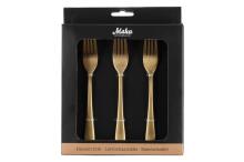 Maku Dessert fork matt gold 6 pcs