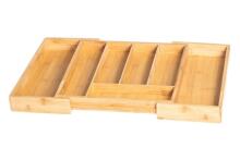 Maku Expandable bamboo cutlery tray