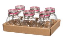 Winteria Glass jar with clip top 6 pcs 0,12 L