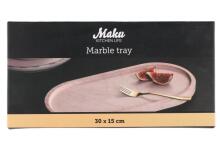 Maku Tray marble light red 30x15 cm