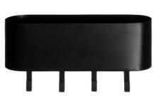 4Living Wall hooks Hang with storage box black 25 cm
