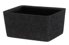 4Living Storage box Candy felt with lid dark grey 32x24x16 cm