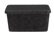 4Living Storage box Candy felt with lid dark grey 32x24x16 cm