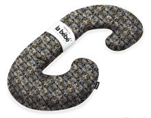 La Bebe™ Maternity Pillow Sì - Duo Art. 223741 100% cotton, Black with a pattern. Multifunctional maternity pillow with memory foam filling