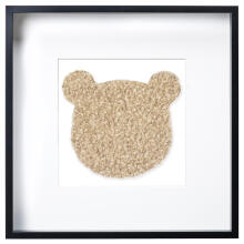 Room Accesories Art.296386 Decorative wall art in frame "Mini teddy bear" – fluffy textile panel for kids' room