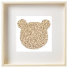 Room Accesories Art.296386 Decorative wall art in frame "Mini teddy bear" – fluffy textile panel for kids' room