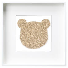 Room Accesories Art.296386 Decorative wall art in frame "Mini teddy bear" – fluffy textile panel for kids' room