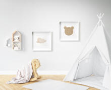 Room Accesories Art.297386 Decorative wall art in frame "Cloud" – fluffy textile panel for kids' room