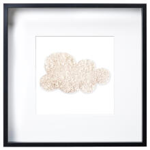 Room Accesories Art.297386 Decorative wall art in frame "Cloud" – fluffy textile panel for kids' room