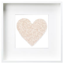 Room Accesories Art.297322 Decorative wall art in frame "Heart" – fluffy textile panel for kids' room