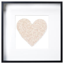 Room Accesories Art.297322 Decorative wall art in frame "Heart" – fluffy textile panel for kids' room